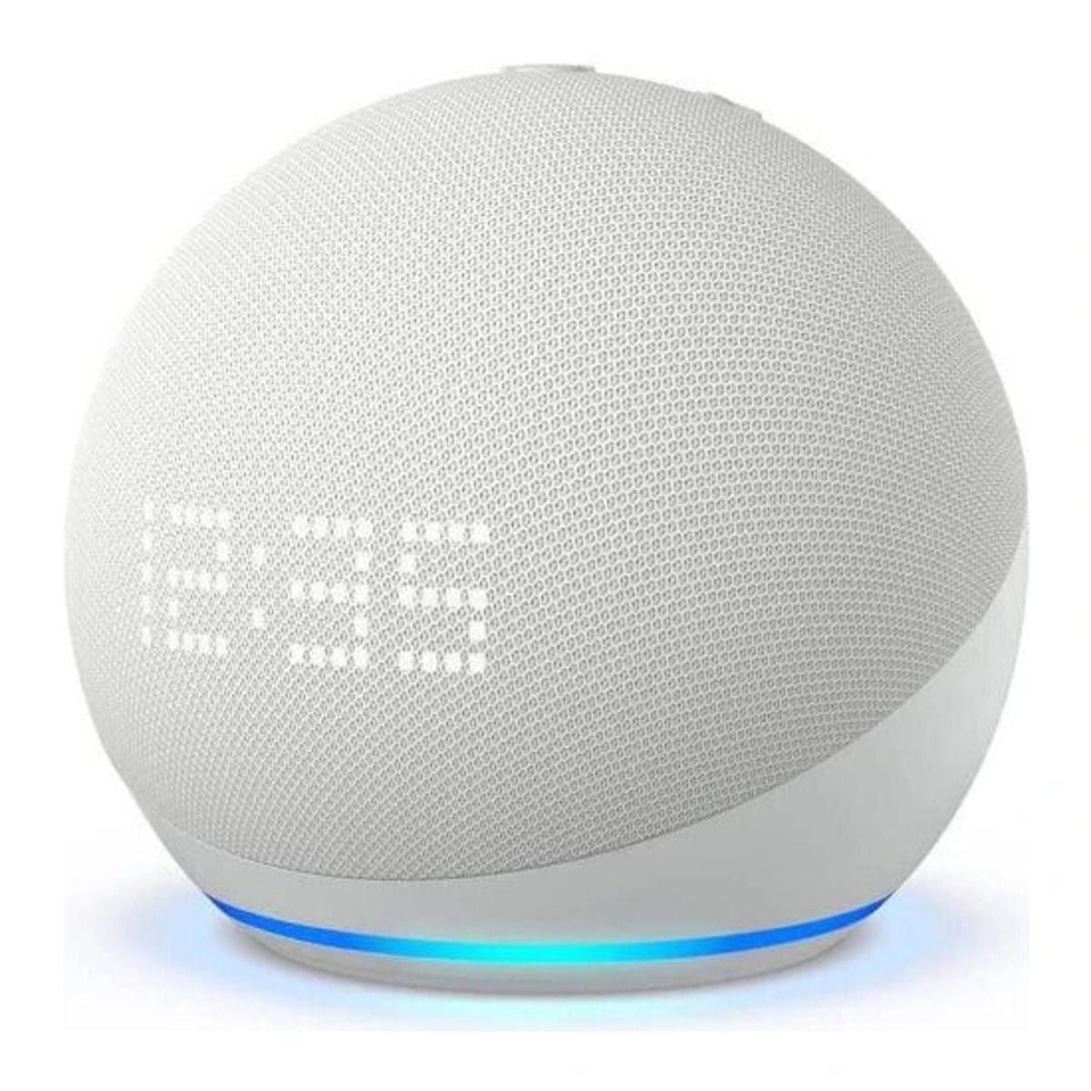Amazon Alexa Echo Dot WHITE (الجيل الخامس 2022) مكبر صوت مساعد ذكي مع ساعة