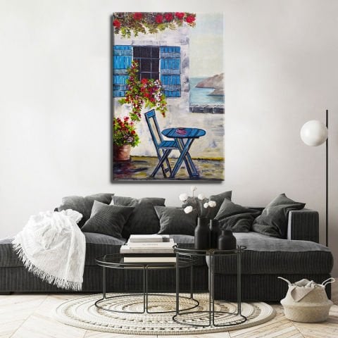 لوحة زيتية لمنزل ألاكاتي 60 × 40 سم