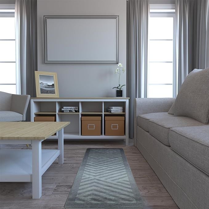VEHER (GRİ) Koridor Yolluk Halısı - Mutfak, Oturma Odası, Yatak Odası için Halı Yolluk - Kaymaz Alan Halısı - Yıkanabilir. (80 X 300) cm