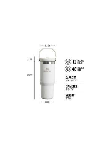 Stanley The Iceflow Flip Straw Pipetli Termos Bardak 0,89 Lt Beyaz