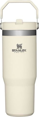 Stanley The Iceflow Flip Straw Pipetli Termos Bardak 0,89 Lt Krem (OUTLET)