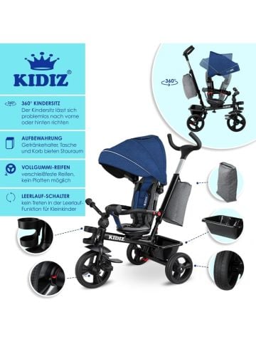 Kidiz 5 In 1 Bisiklet Lacivert (MENŞEİ - GERMANY)