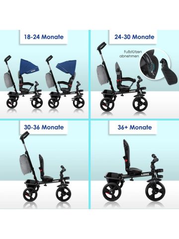 Kidiz 5 In 1 Bisiklet Lacivert (MENŞEİ - GERMANY)