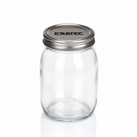 Eratec Cam Kavanoz 2 Parçalı Kapak 1000 ml x 8